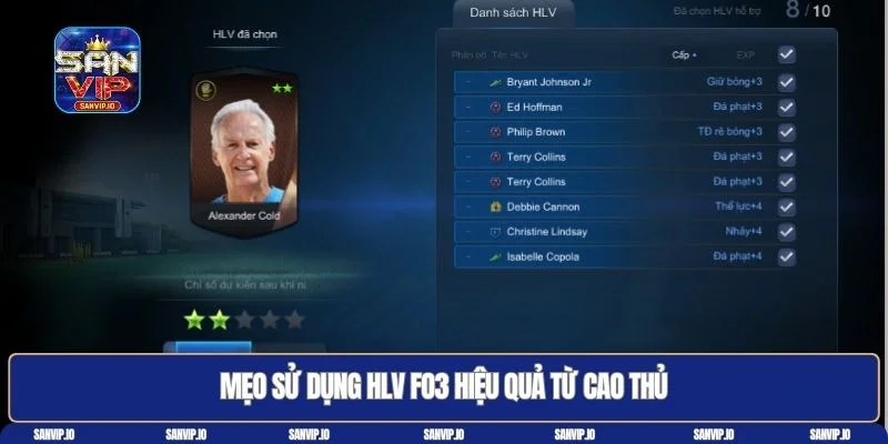 Danh sách HLV FO3